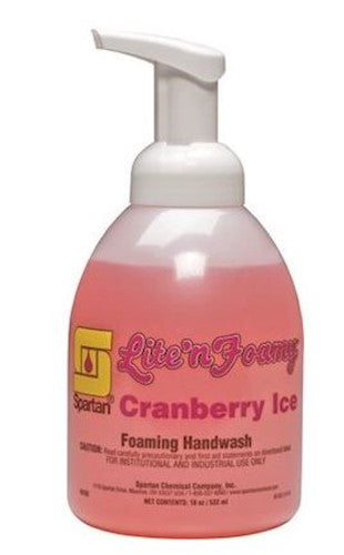 HAND SOAP, FOAMING, CRANBERRY ICE LITE'N FOAMY, SPARTAN, 18OZ, 6/CT